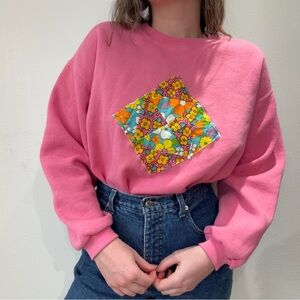 Vintage Floral Patchwork Sweatshirt